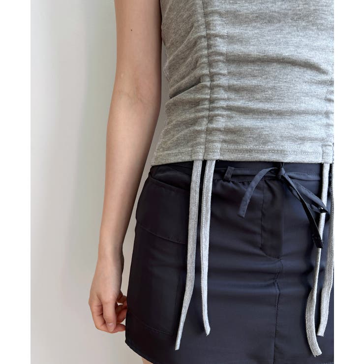 ダブルストラップシャーリング半袖Tシャツ | by muni:r | 詳細画像53 