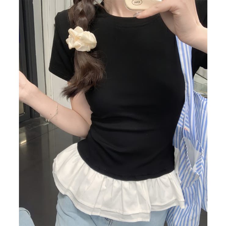 フレアレイヤード半袖Tシャツ | by muni:r | 詳細画像12 