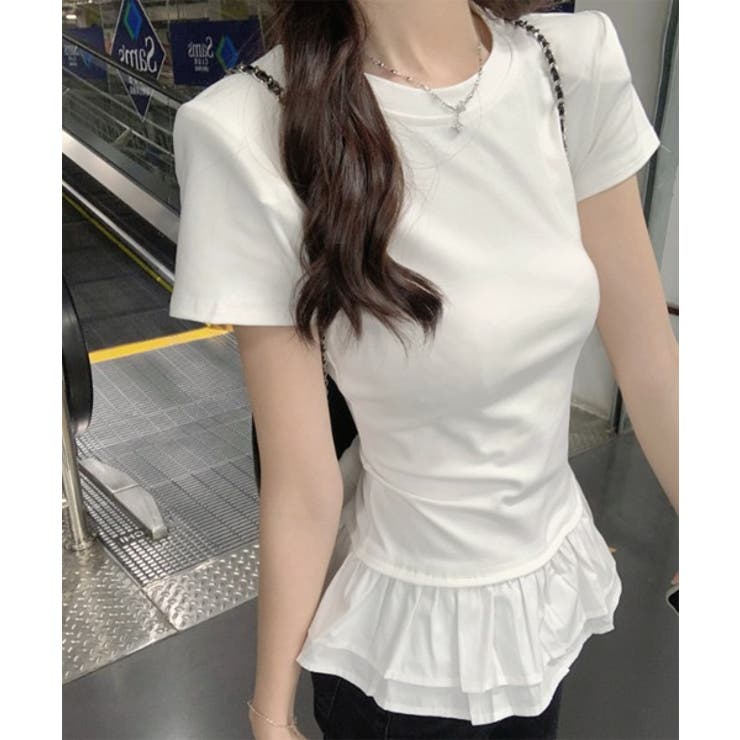 フレアレイヤード半袖Tシャツ | by muni:r | 詳細画像2 