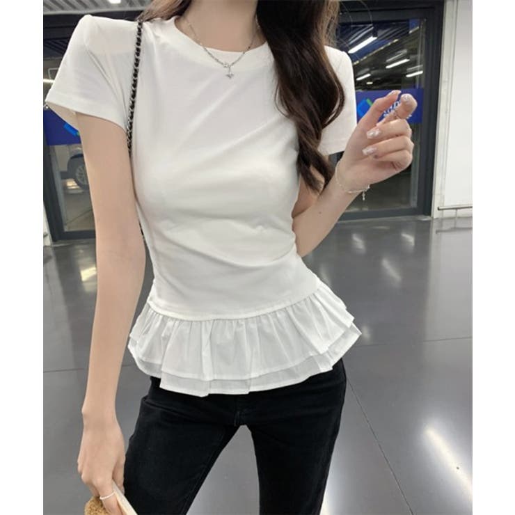 フレアレイヤード半袖Tシャツ | by muni:r | 詳細画像5 