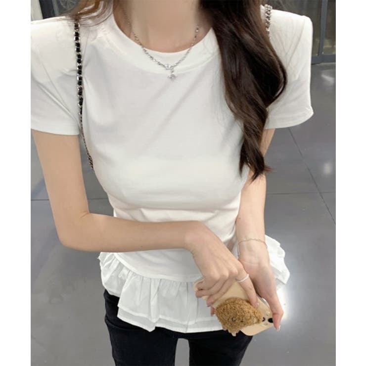 フレアレイヤード半袖Tシャツ | by muni:r | 詳細画像6 