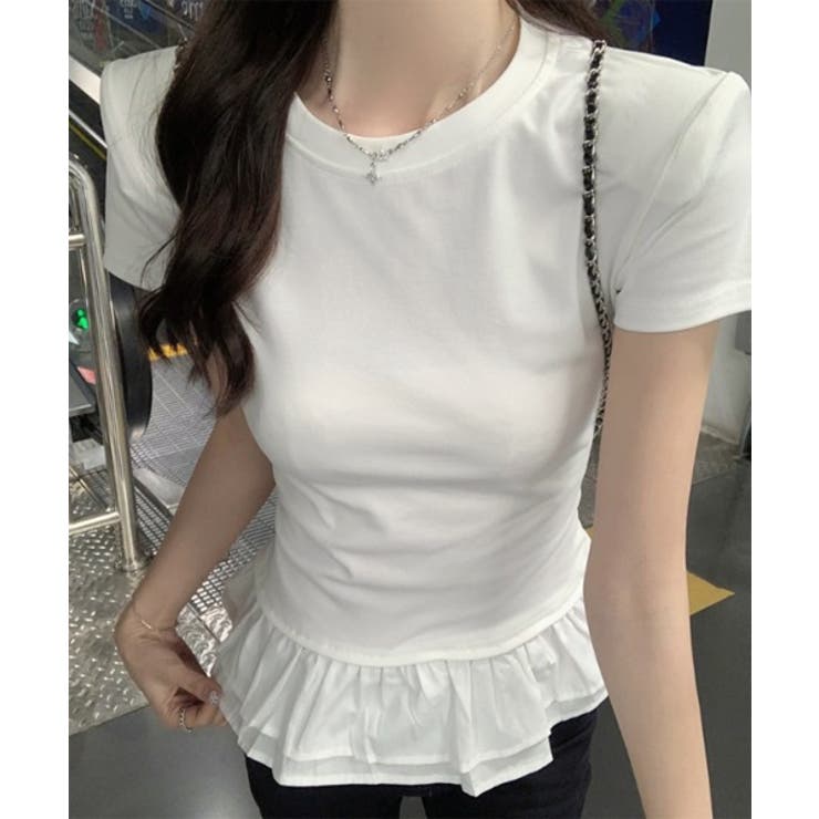 フレアレイヤード半袖Tシャツ | by muni:r | 詳細画像7 