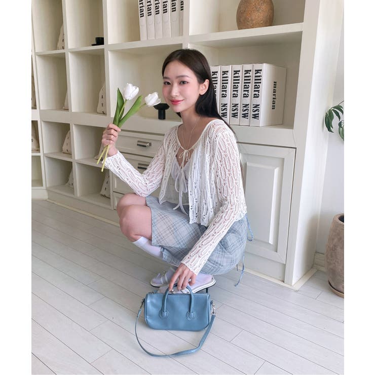 パステルシフォンチェックミディスカート | by muni:r | 詳細画像12 