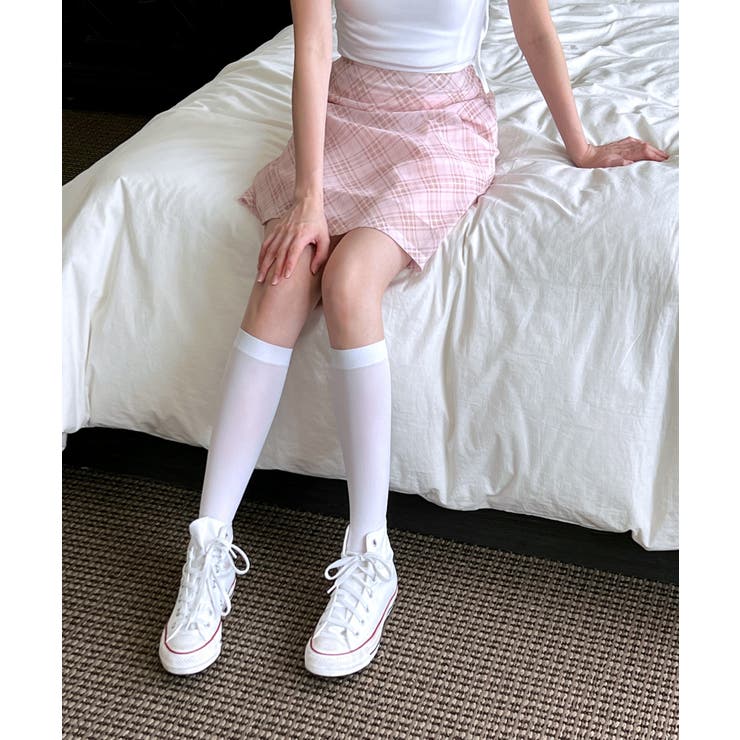 パステルシフォンチェックミディスカート | by muni:r | 詳細画像18 