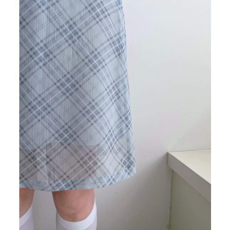 パステルシフォンチェックミディスカート | by muni:r | 詳細画像26 