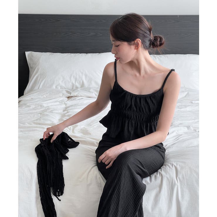 セットアップ ブラウス キャミソール パンツ ミニ 2colors S/XL THOUSAND MILE/ベルトキャミソール パンツ セットアップ