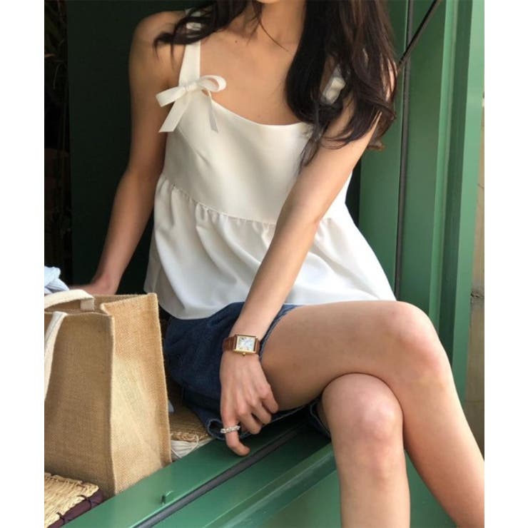 リボンフレアビスチェブラウス | by muni:r | 詳細画像1 