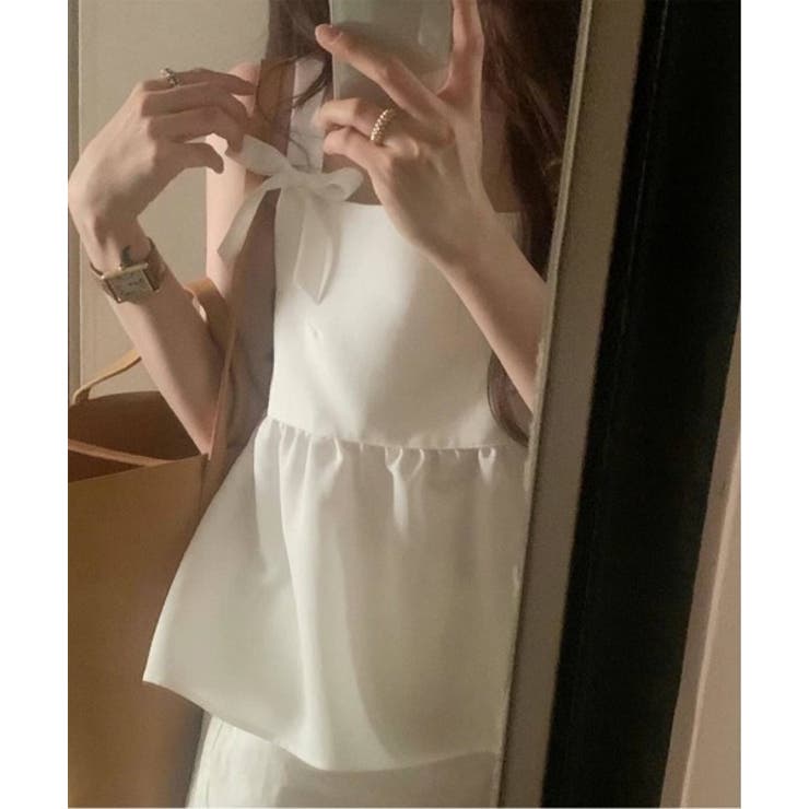 リボンフレアビスチェブラウス | by muni:r | 詳細画像2 