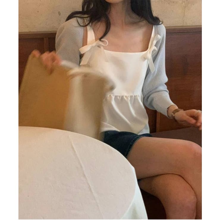 リボンフレアビスチェブラウス | by muni:r | 詳細画像3 