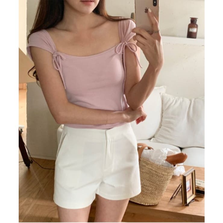 ツーリボンスクエアネックTシャツ | by muni:r | 詳細画像20 