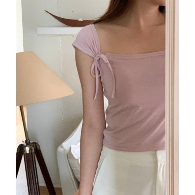 ツーリボンスクエアネックTシャツ | by muni:r | 詳細画像22 