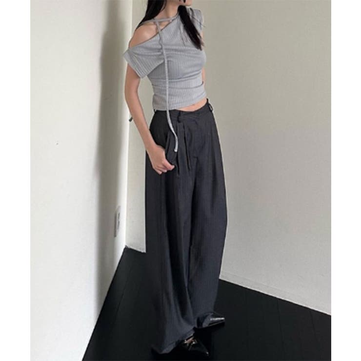 リブアンバランスカーフセットTシャツ | by muni:r | 詳細画像11 