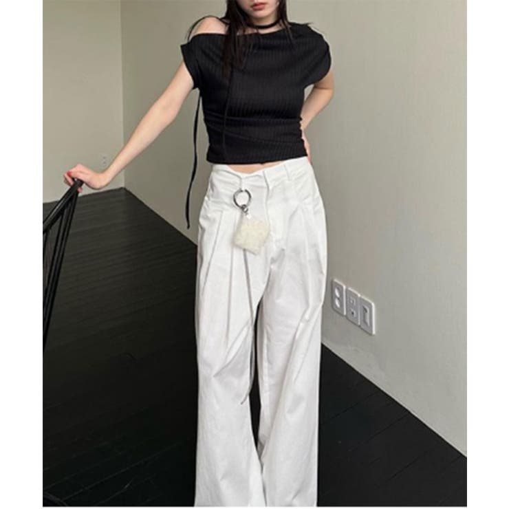 リブアンバランスカーフセットTシャツ | by muni:r | 詳細画像6 