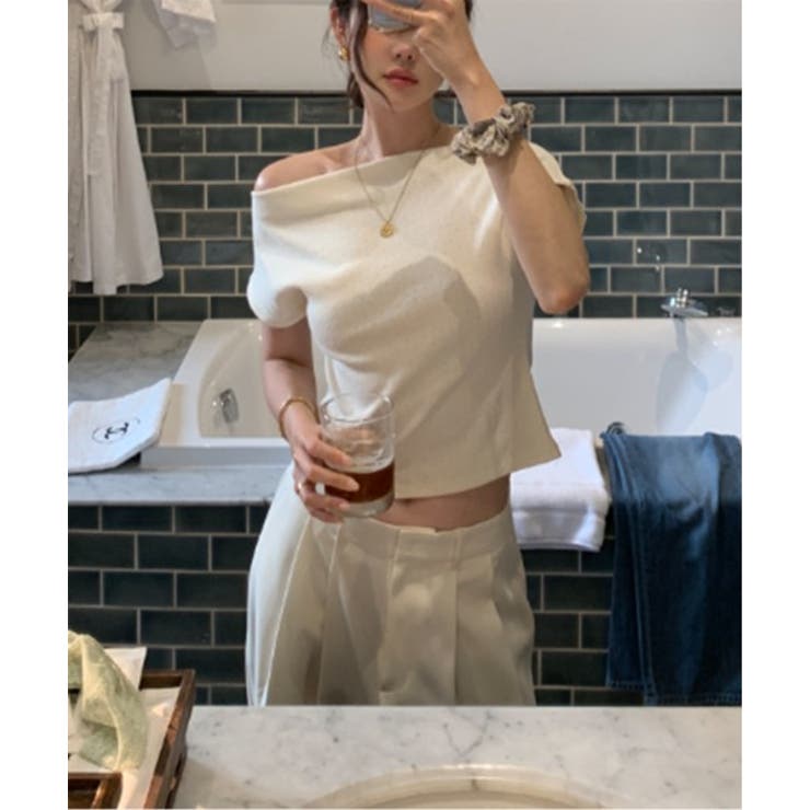 バックレスオフ半袖Tシャツ | by muni:r | 詳細画像11 