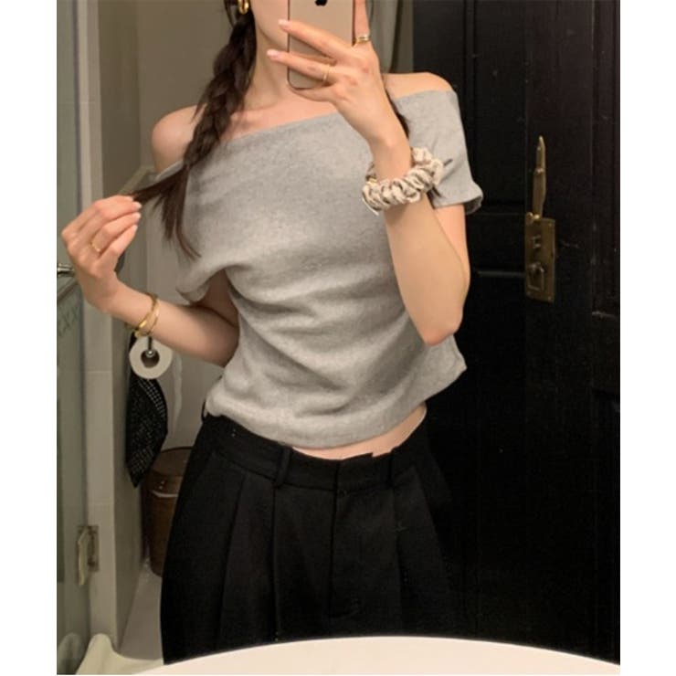 バックレスオフ半袖Tシャツ | by muni:r | 詳細画像16 