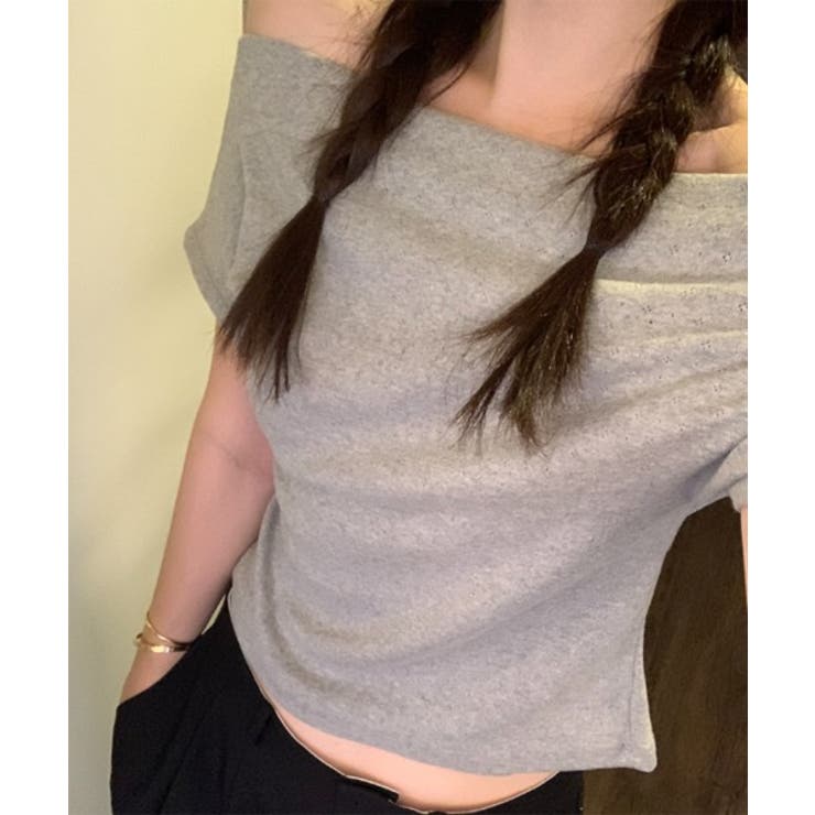 バックレスオフ半袖Tシャツ | by muni:r | 詳細画像17 