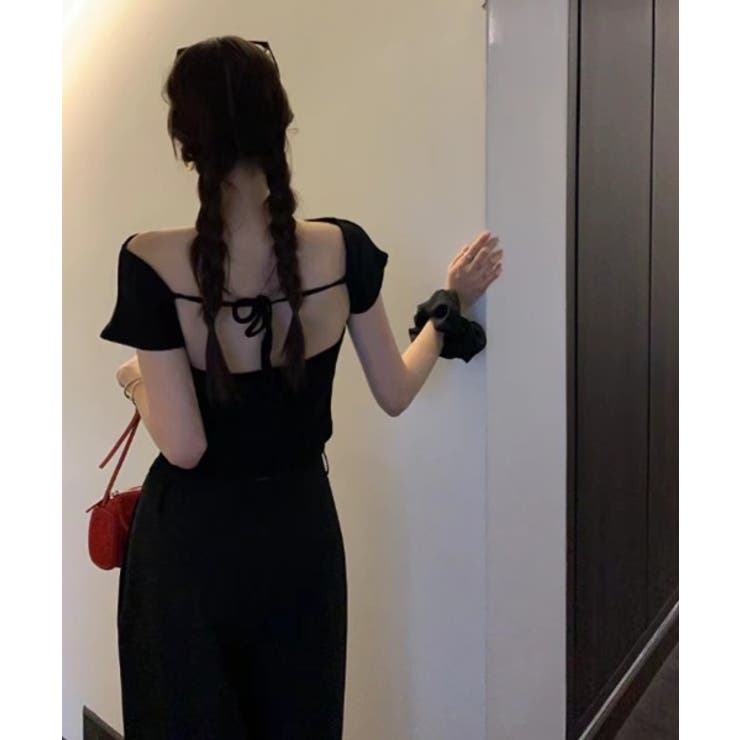 バックレスオフ半袖Tシャツ | by muni:r | 詳細画像20 