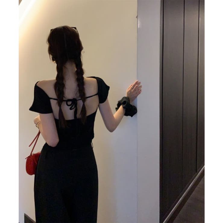 バックレスオフ半袖Tシャツ | by muni:r | 詳細画像21 