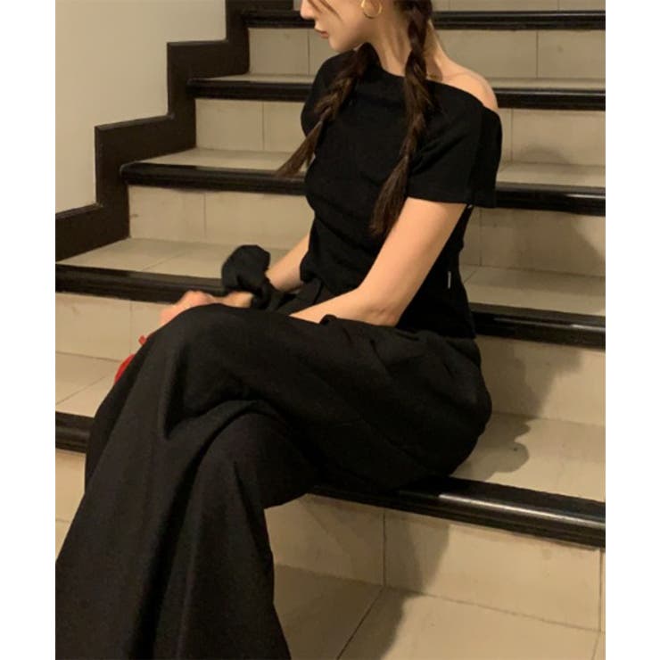 バックレスオフ半袖Tシャツ | by muni:r | 詳細画像22 