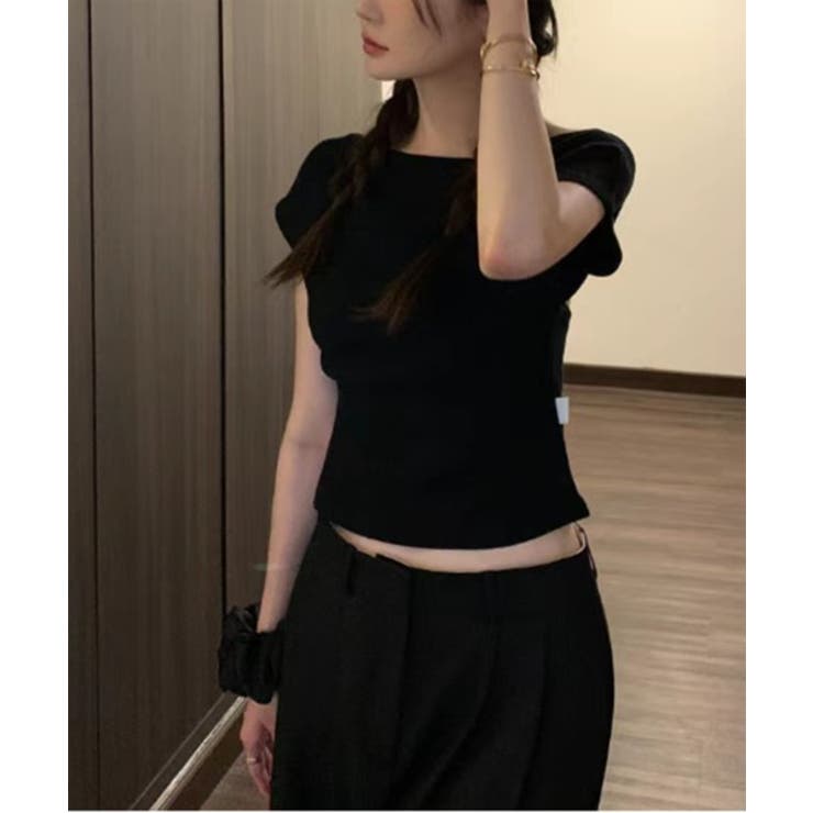 バックレスオフ半袖Tシャツ | by muni:r | 詳細画像24 