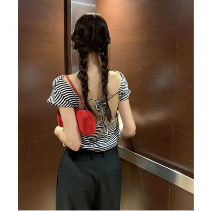 バックレスオフ半袖Tシャツ | by muni:r | 詳細画像4 