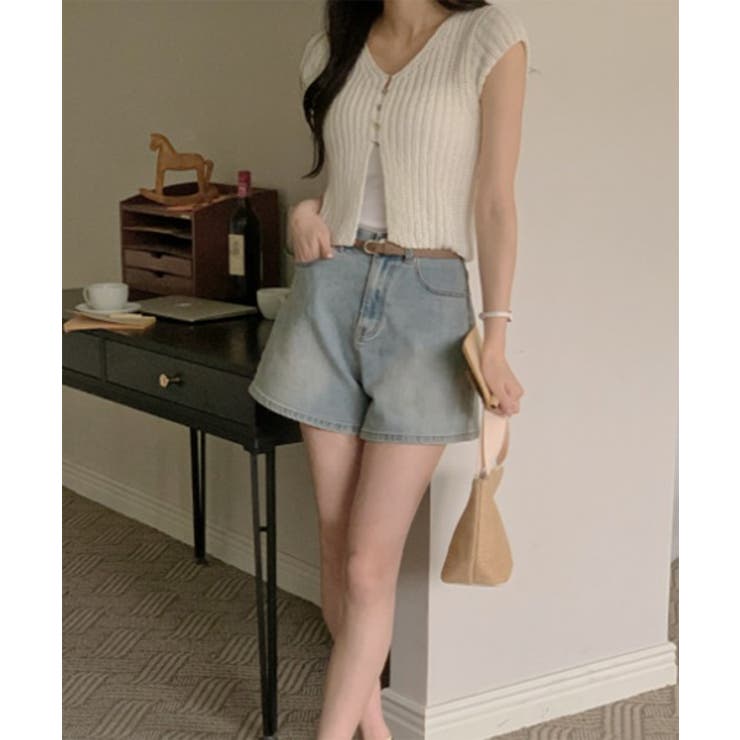 サマーボタンニット半袖カーディガン | by muni:r | 詳細画像11 