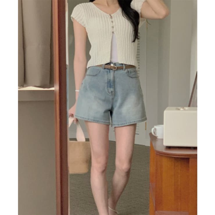 サマーボタンニット半袖カーディガン | by muni:r | 詳細画像13 