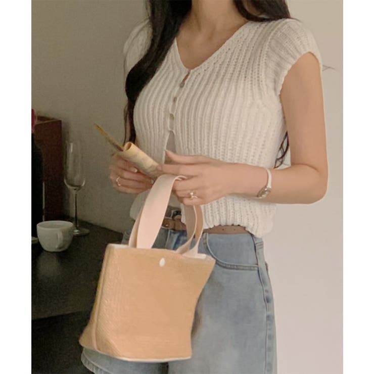 サマーボタンニット半袖カーディガン | by muni:r | 詳細画像20 