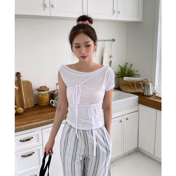 リネンストライプバンディンルーズパンツ | by muni:r | 詳細画像7 