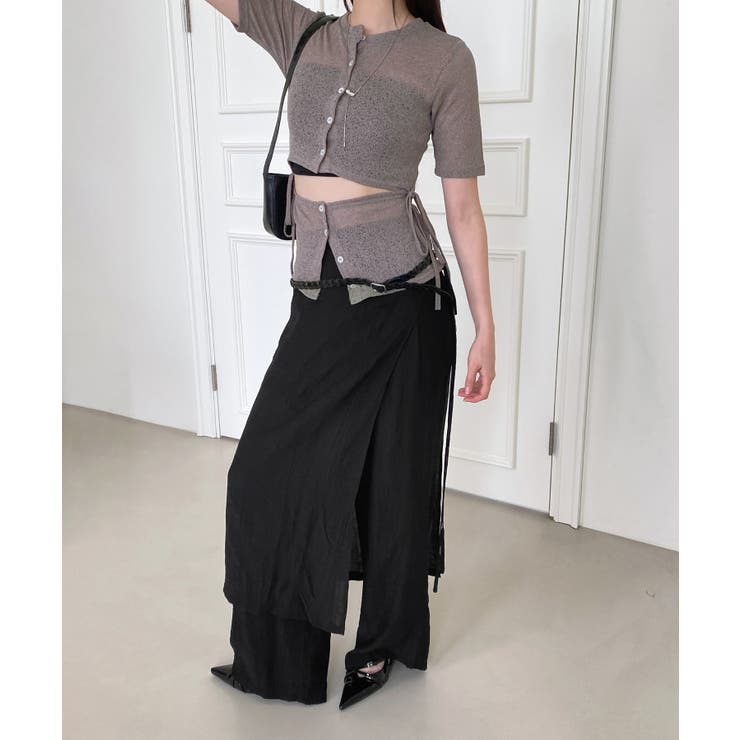 レイヤードラップスカートパンツ | by muni:r | 詳細画像20 