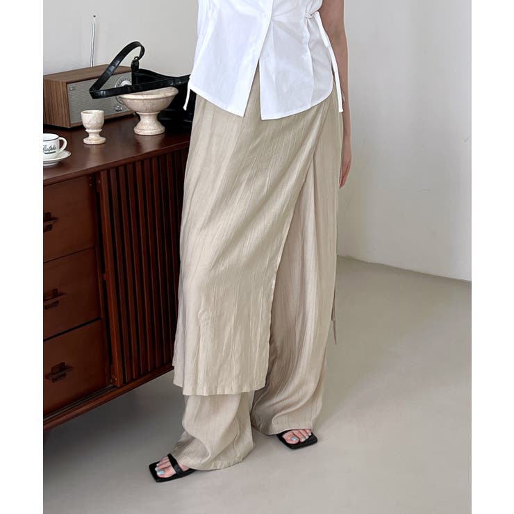 レイヤードラップスカートパンツ | by muni:r | 詳細画像34 