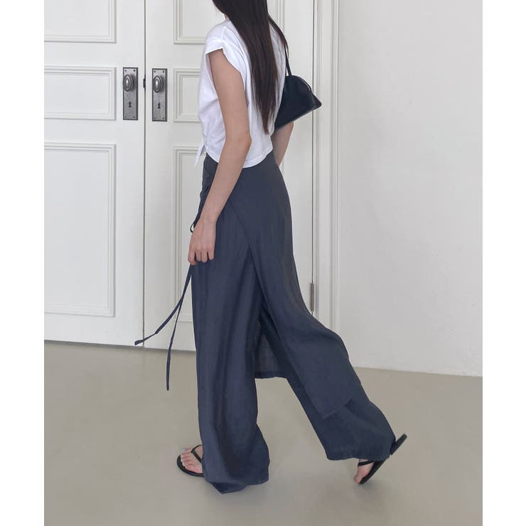 レイヤードラップスカートパンツ | by muni:r | 詳細画像5 