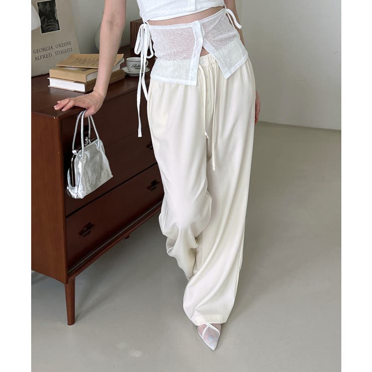 ボタンポイントロングスラックスバンディングパンツ | by muni:r | 詳細画像11 