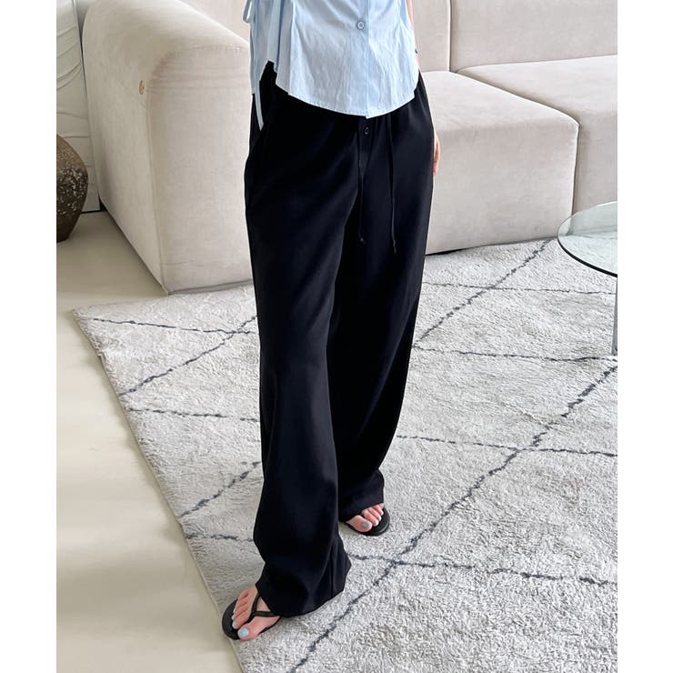 ボタンポイントロングスラックスバンディングパンツ | by muni:r | 詳細画像17 