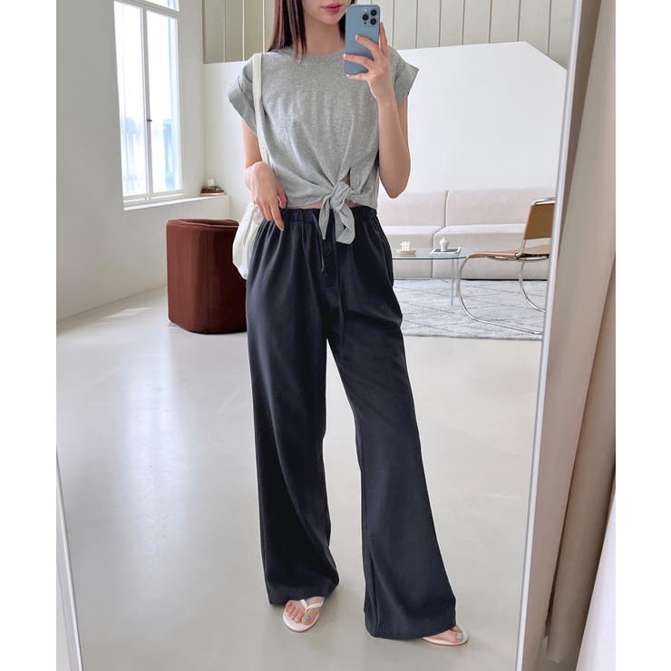 ボタンポイントロングスラックスバンディングパンツ | by muni:r | 詳細画像34 