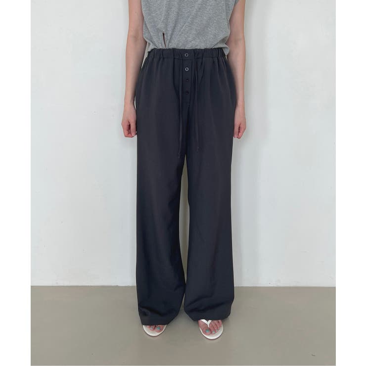 ボタンポイントロングスラックスバンディングパンツ | by muni:r | 詳細画像35 