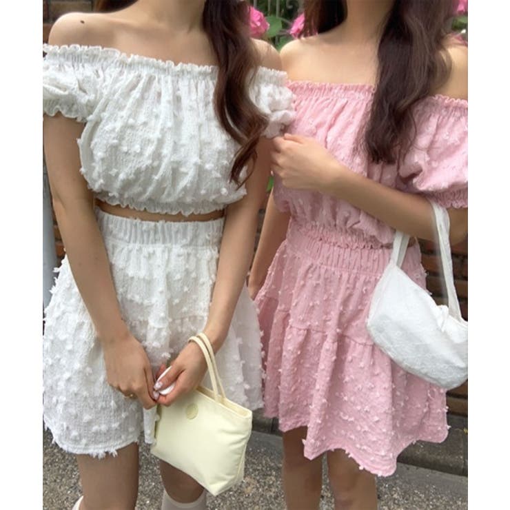 オフショルダークロップドブラウス＋カンカンフレアスカートSET | by muni:r | 詳細画像13 