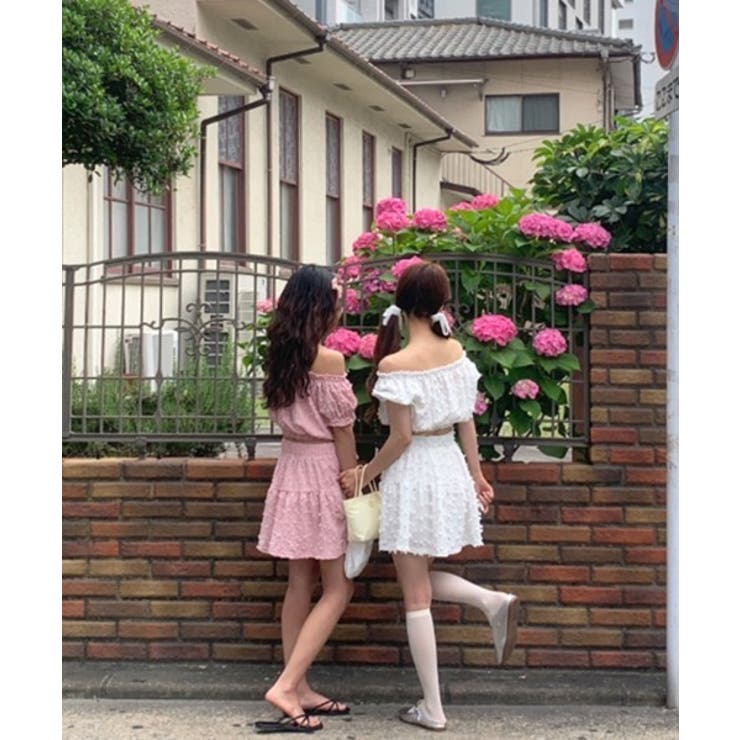 オフショルダークロップドブラウス＋カンカンフレアスカートSET | by muni:r | 詳細画像5 