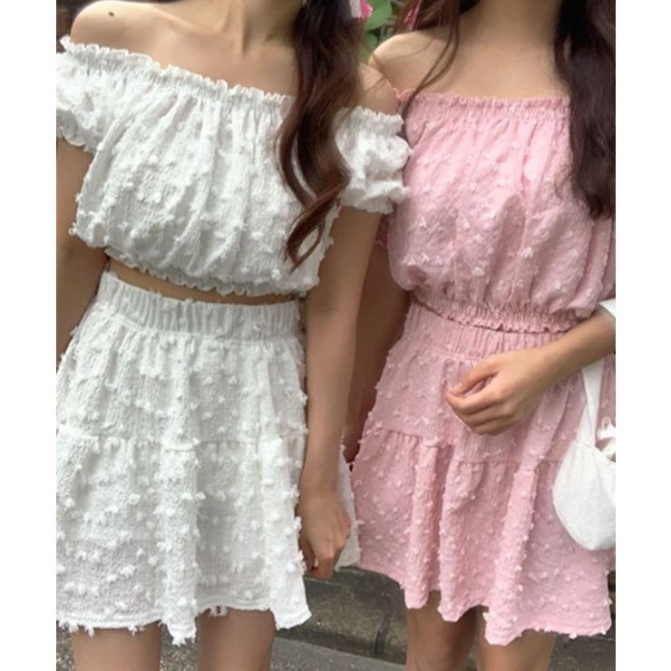 オフショルダークロップドブラウス＋カンカンフレアスカートSET | by muni:r | 詳細画像8 