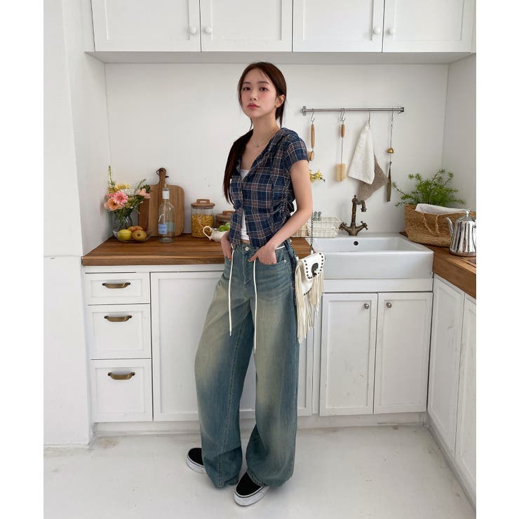 チェックフードシャーリングブラウス | by muni:r | 詳細画像31 