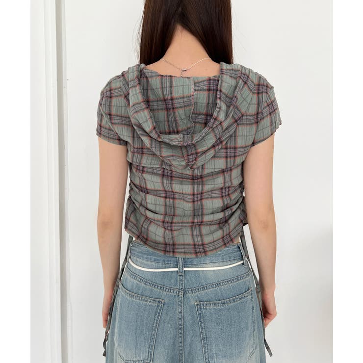 チェックフードシャーリングブラウス | by muni:r | 詳細画像42 