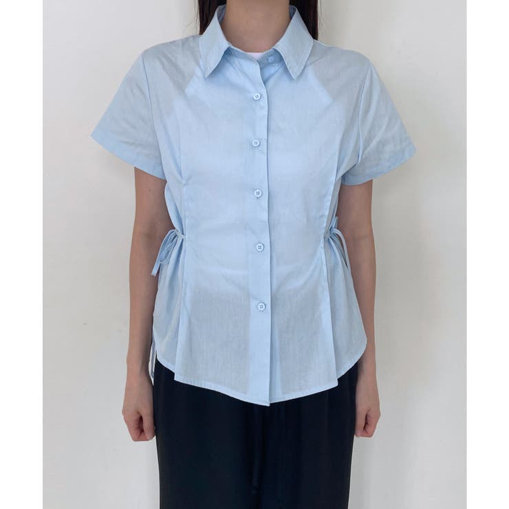 サイドリボンストラップ半袖シャツ | by muni:r | 詳細画像34 