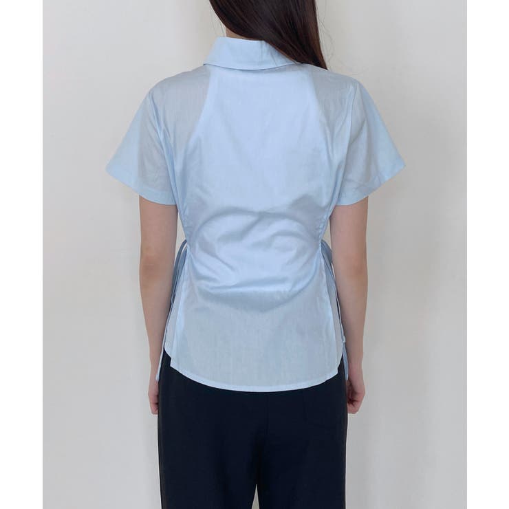 サイドリボンストラップ半袖シャツ | by muni:r | 詳細画像37 