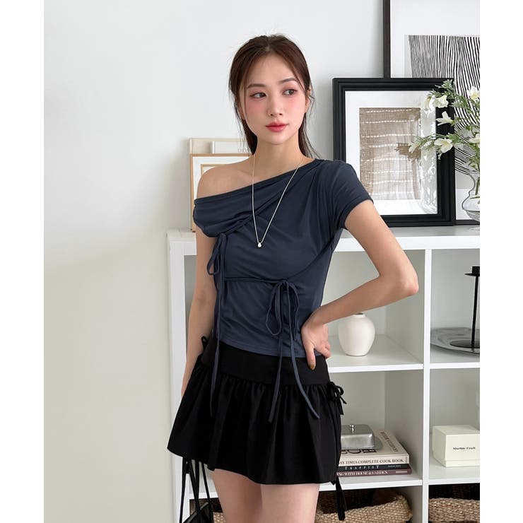 アンバランスリボンストラップTシャツ | by muni:r | 詳細画像28 