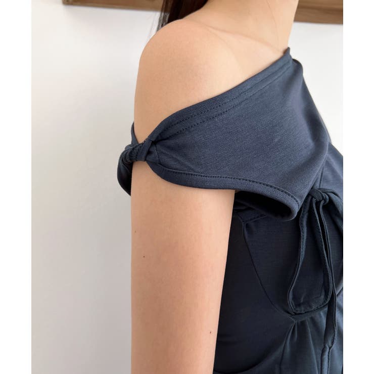 アンバランスリボンストラップTシャツ | by muni:r | 詳細画像37 