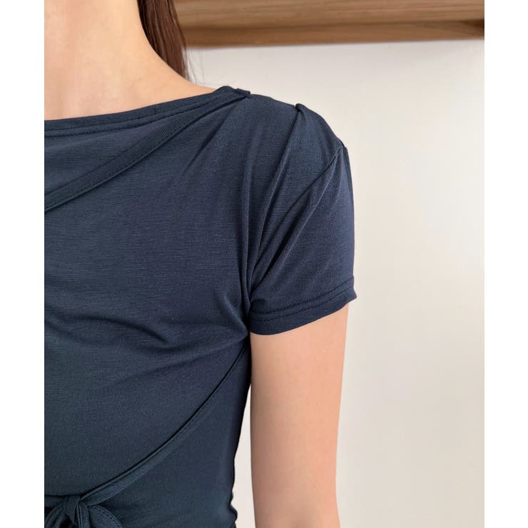 アンバランスリボンストラップTシャツ | by muni:r | 詳細画像38 