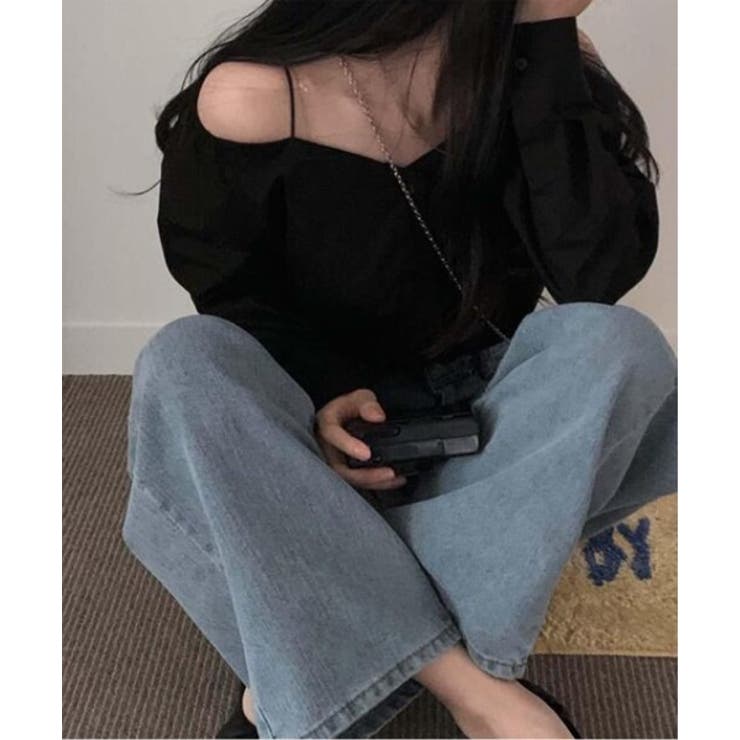 オフショルダーシャツブラウス | by muni:r | 詳細画像10 