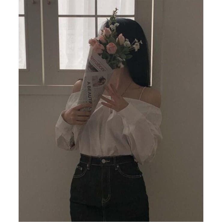 オフショルダーシャツブラウス | by muni:r | 詳細画像19 