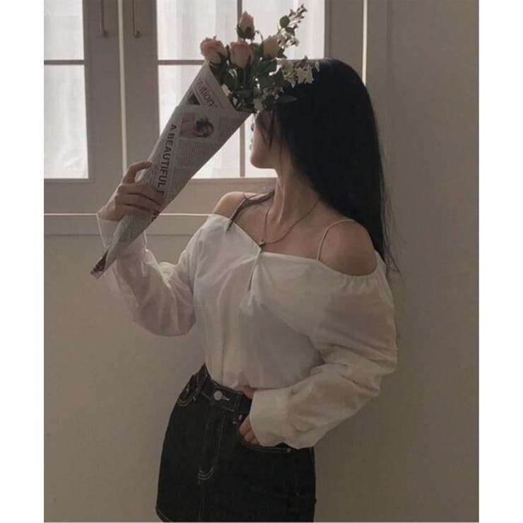 オフショルダーシャツブラウス | by muni:r | 詳細画像20 