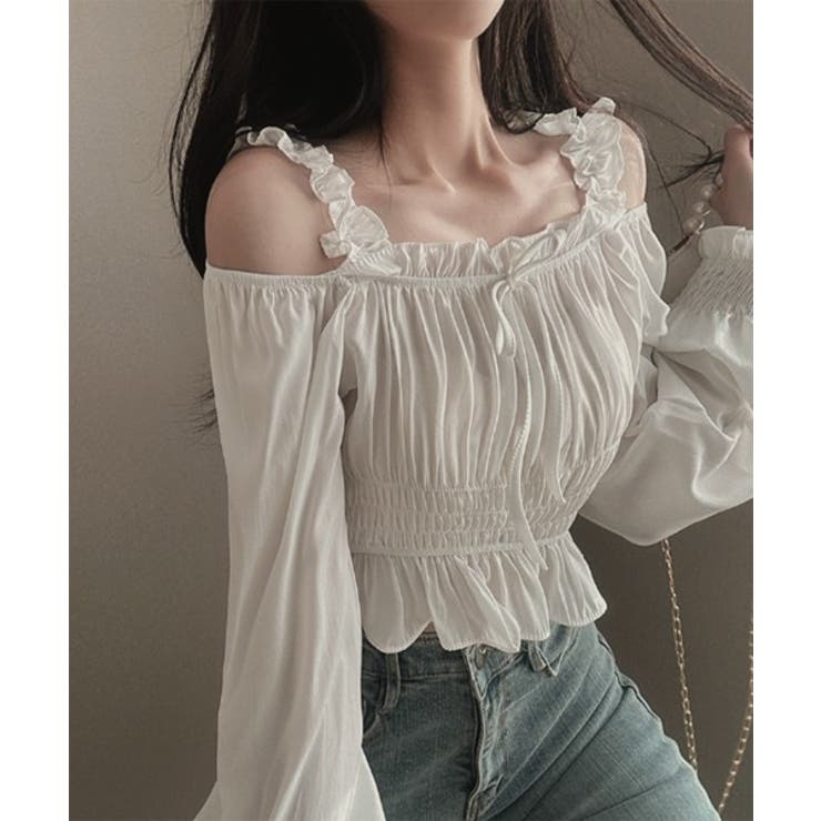 ラブリーススモックオフブラウス | by muni:r | 詳細画像2 